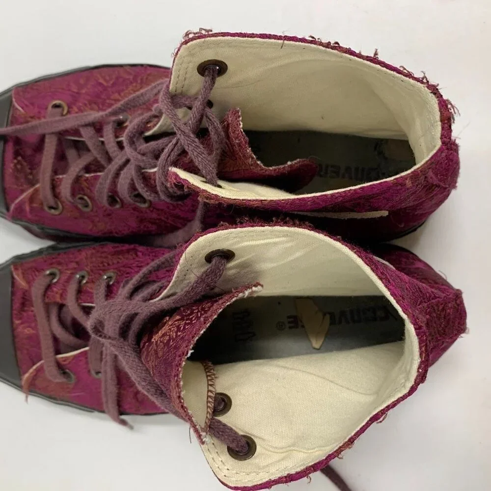 Converse Adults Unisex Embroidered Brocade High Top Lace Up Sneakers SZ 9M/11W - Picture 10 of 12